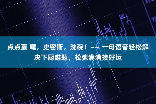 点点赢 嘿,史密斯,洗碗!—— 一句语音轻松解决下厨难题,松弛满满接好运