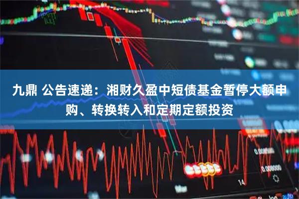 九鼎 公告速递：湘财久盈中短债基金暂停大额申购、转换转入和定期定额投资