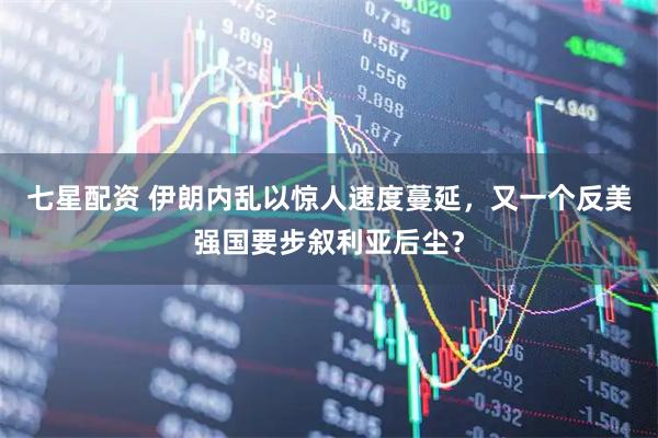 七星配资 伊朗内乱以惊人速度蔓延，又一个反美强国要步叙利亚后尘？